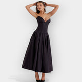 Inês | Long printed dress, with royal elegance and a high waist