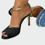 Liana | Sandale elegante cu bretele metalice Liana