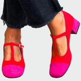 Ilona | Pantofi Mary Jane cu contrast Ilona