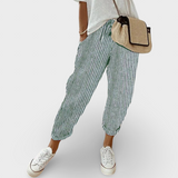 Helga | Pantaloni casual din in stilați Helga