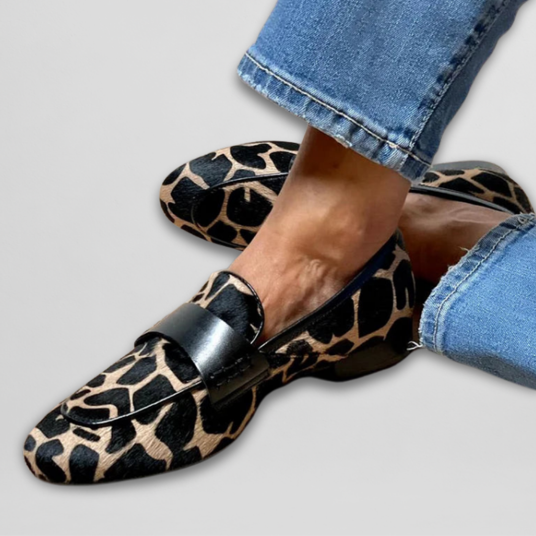 Katie | Mocasini ortopedici, print leopard