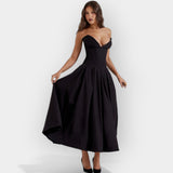 Inês | Long printed dress, with royal elegance and a high waist