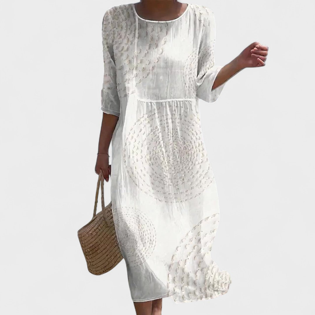 Daniela | Rochie de vară, cu mânecă 3/4