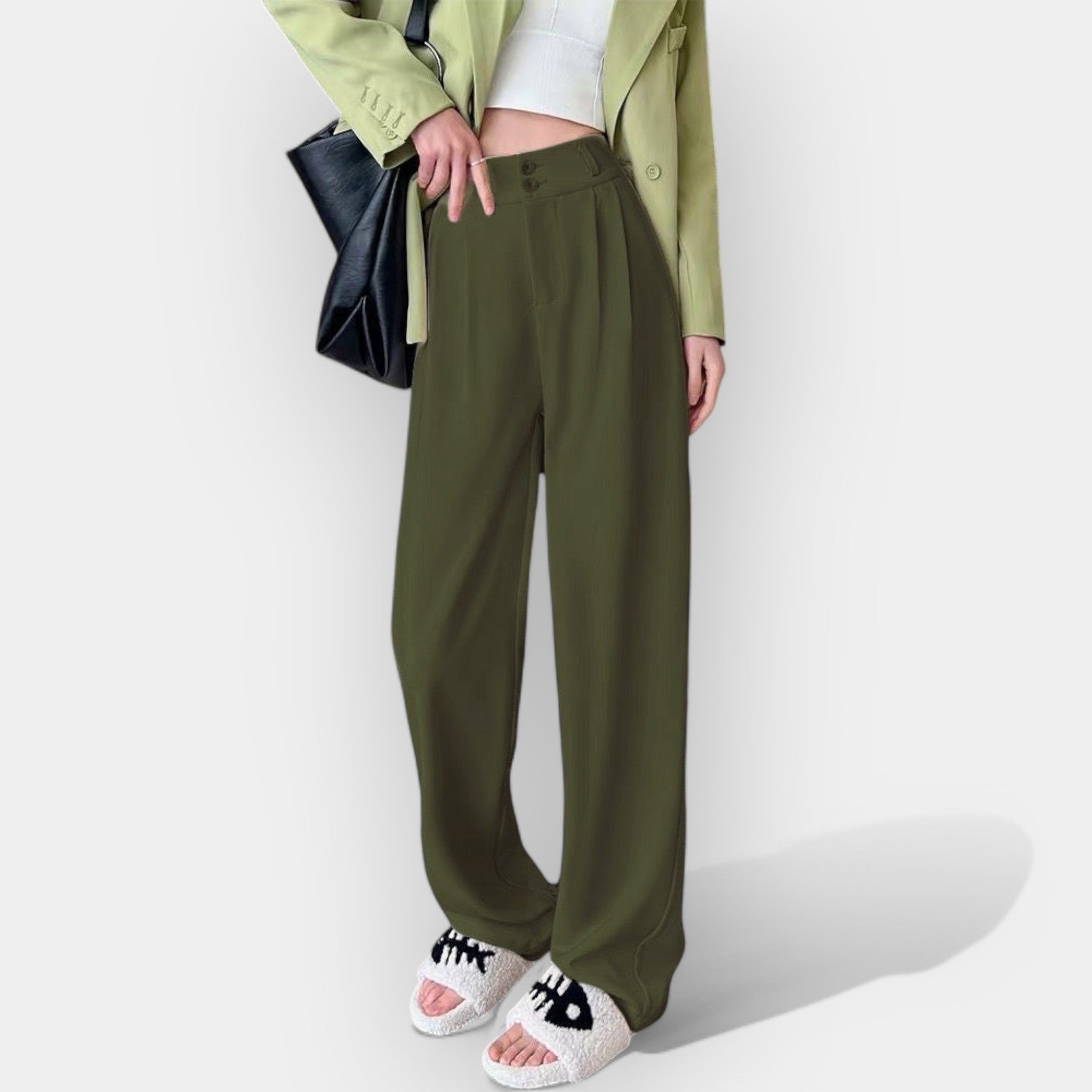 Jade | Pantaloni largi stil korean Jade