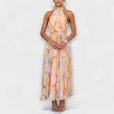 Karla | Rochie maxi acuarelă, romantică și artistică