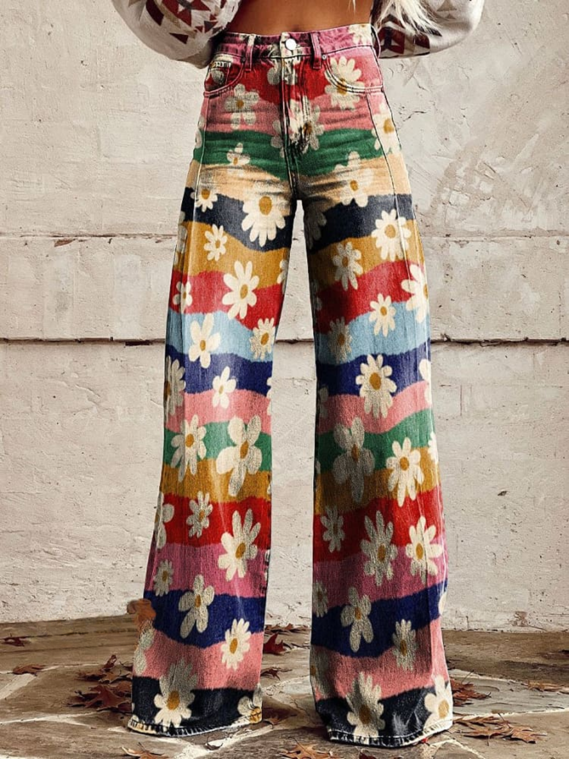 Léon - Elegantne lillepüks | Pantaloni florali eleganți Léon