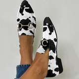 Diana | Mocasini cu print și cataramă