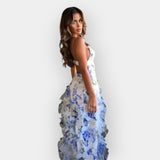 Emilia | Maxi dress with ruffles and vibrant floral print