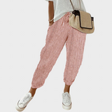 Helga | Pantaloni casual din in stilați Helga