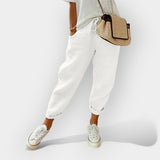 Helga | Pantaloni casual din in stilați Helga