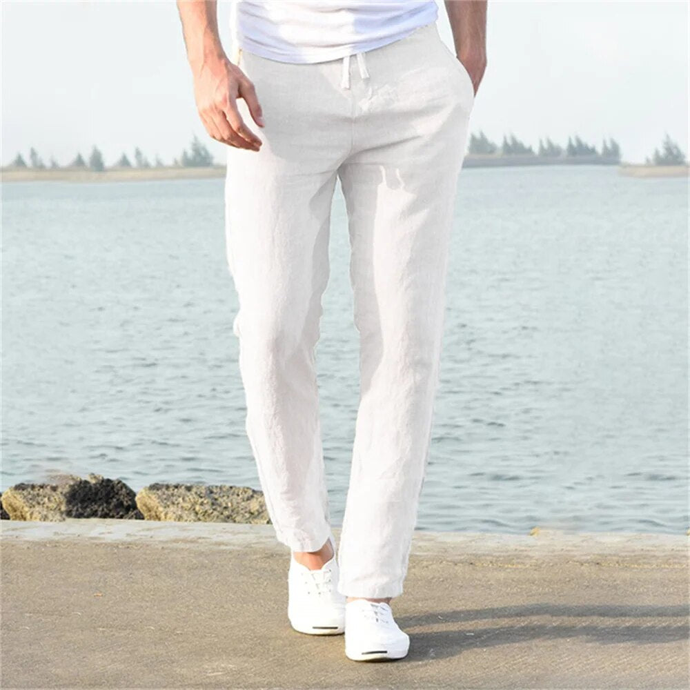 Liam | Pantaloni ușori de in Liam