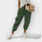 Helga | Pantaloni casual din in stilați Helga