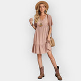 Bianca | Rochie midi, cu decolteu în V și siluetă elegantă