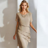 Brielle | Elegant chiffon dress, light and refined