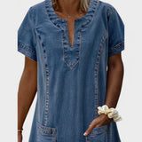 Julia | Rochie din denim moale, stil casual chic