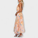 Karla | Rochie maxi acuarelă, romantică și artistică