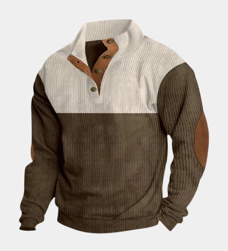 Melker | Pulover corduroy cu guler înalt Melker