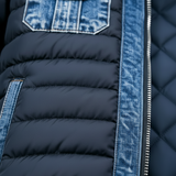 Bjørn | Jachetă denim cu panouri matlasate Bjørn