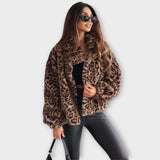 Leonor | Palton cu model leopard Leonor