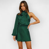 Alina | Asymmetric satin dress, for unforgettable evenings
