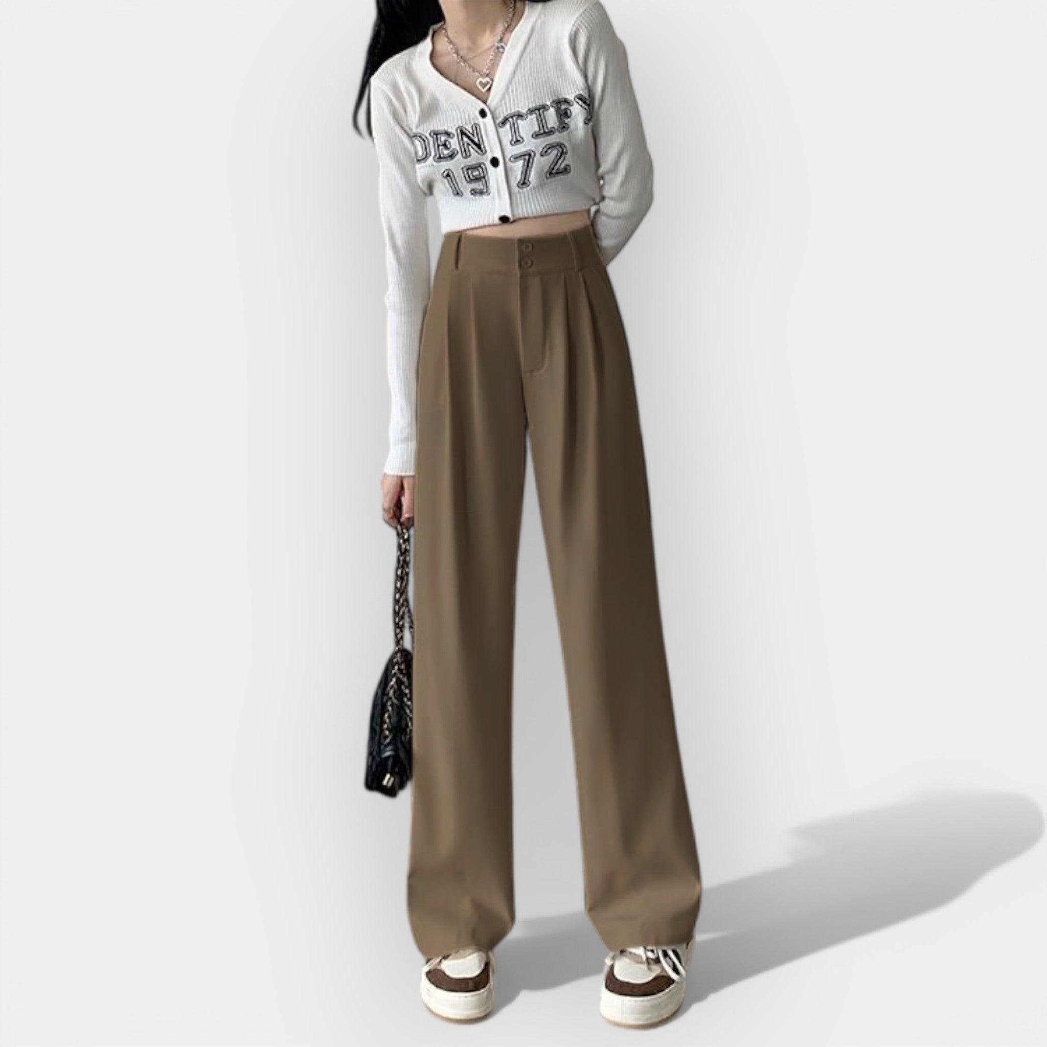Jade | Pantaloni largi stil korean Jade