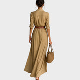 Júlia | Rochie maxi, cu mânecă lungă
