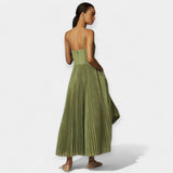 Céline | Rochie midi plisată din tulle, romantică și grațioasă