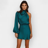 Alina | Asymmetric satin dress, for unforgettable evenings