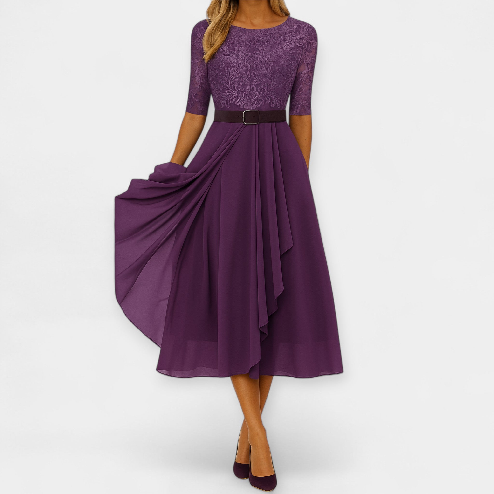 Elena | Rochie midi elegantă