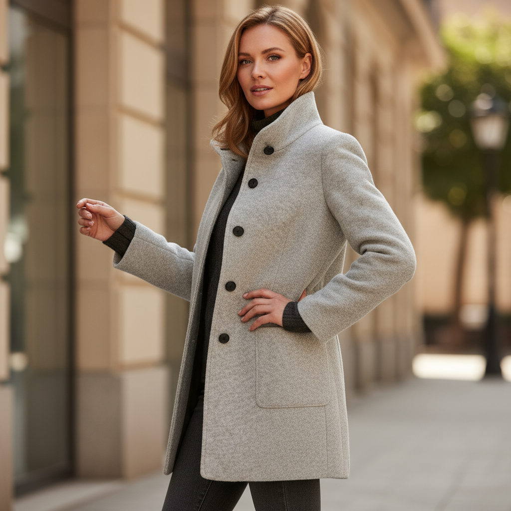 Adrienne | Palton lung premium din lână