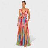 Karina | Watercolor print dress, for vacation evenings
