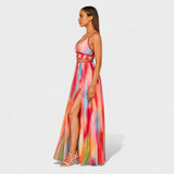 Karina | Watercolor print dress, for vacation evenings