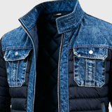 Bjørn | Jachetă denim cu panouri matlasate Bjørn