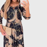 Chavelle | Elegant chiffon dress with pattern