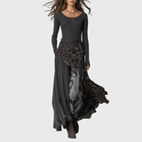 Sofia | Rochie lungă cu print leopard