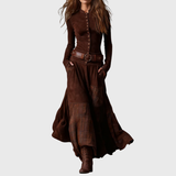 Azucena | Rochie maxi din piele ecologică