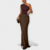 Ariana | Elegant and graceful one-shoulder maxi dress
