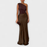 Ariana | Elegant and graceful one-shoulder maxi dress