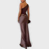 Madalena | Rochie maxi cu un singur umăr, elegantă și asimetrică