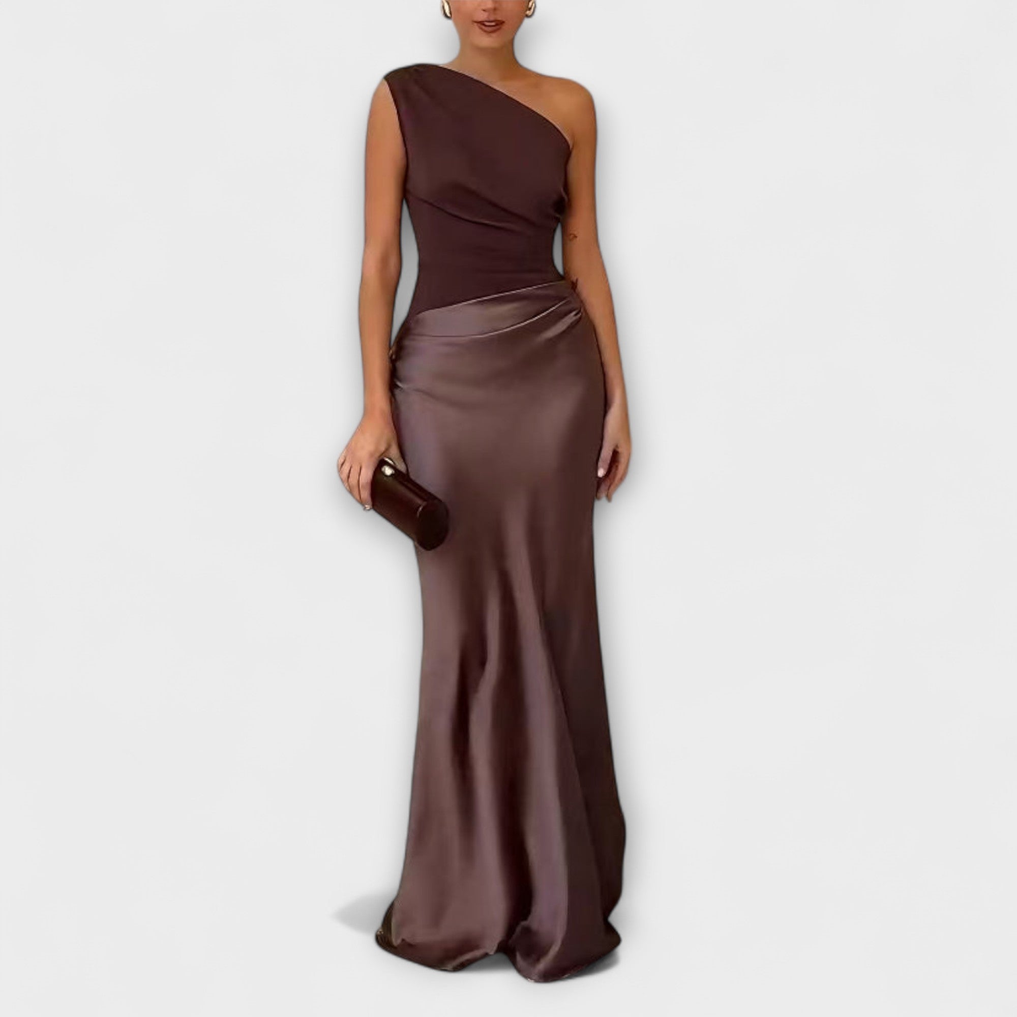 Madalena | Rochie maxi cu un singur umăr, elegantă și asimetrică
