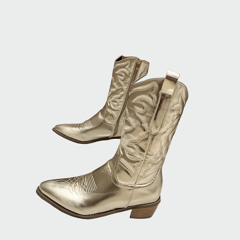 Cvijet | Cizme cowboy metalice elegante și confortabile Cvijet