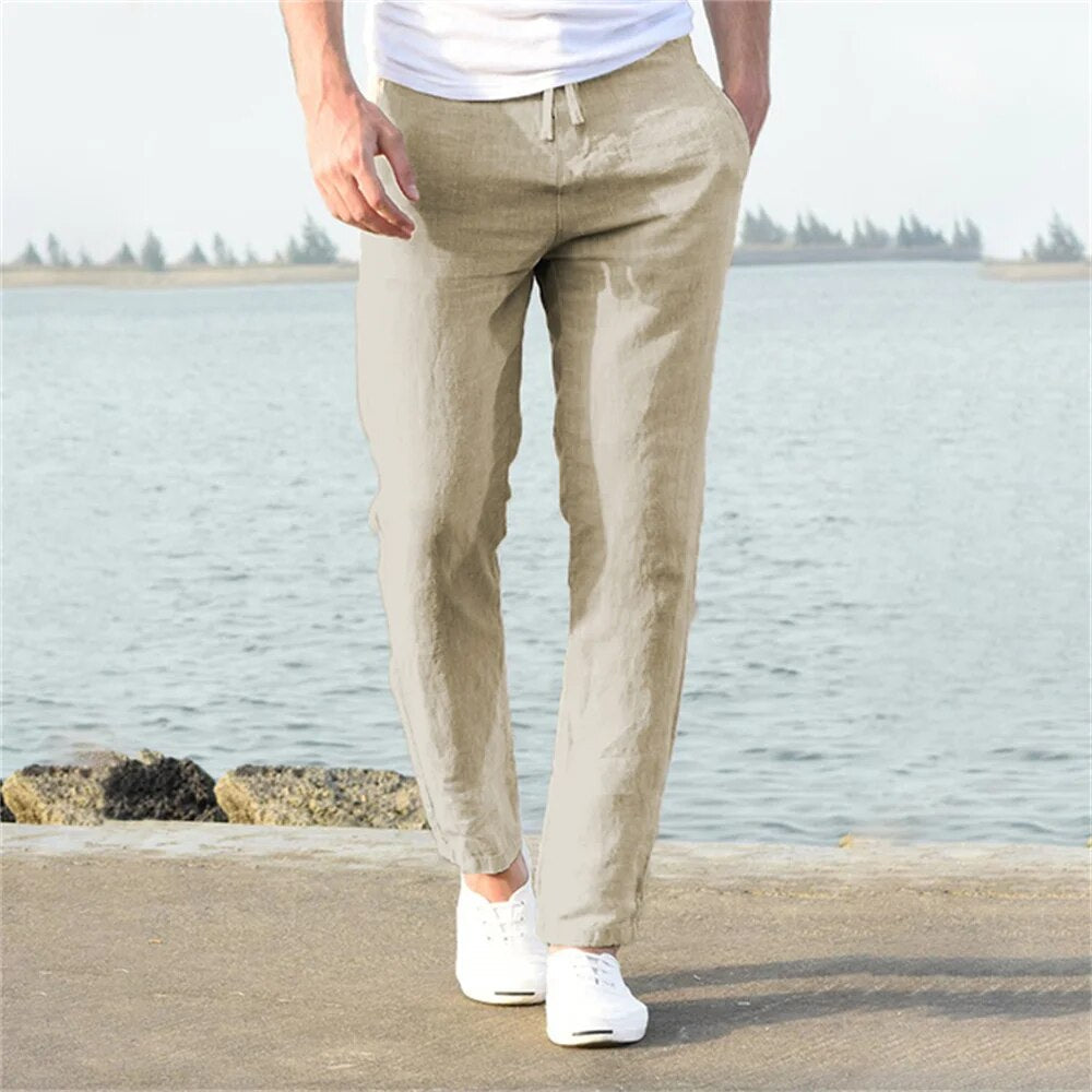 Liam | Pantaloni ușori de in Liam