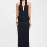 Lerata | Rochie lungă elegantă, cu guler tip halter
