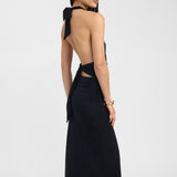 Lerata | Rochie lungă elegantă, cu guler tip halter