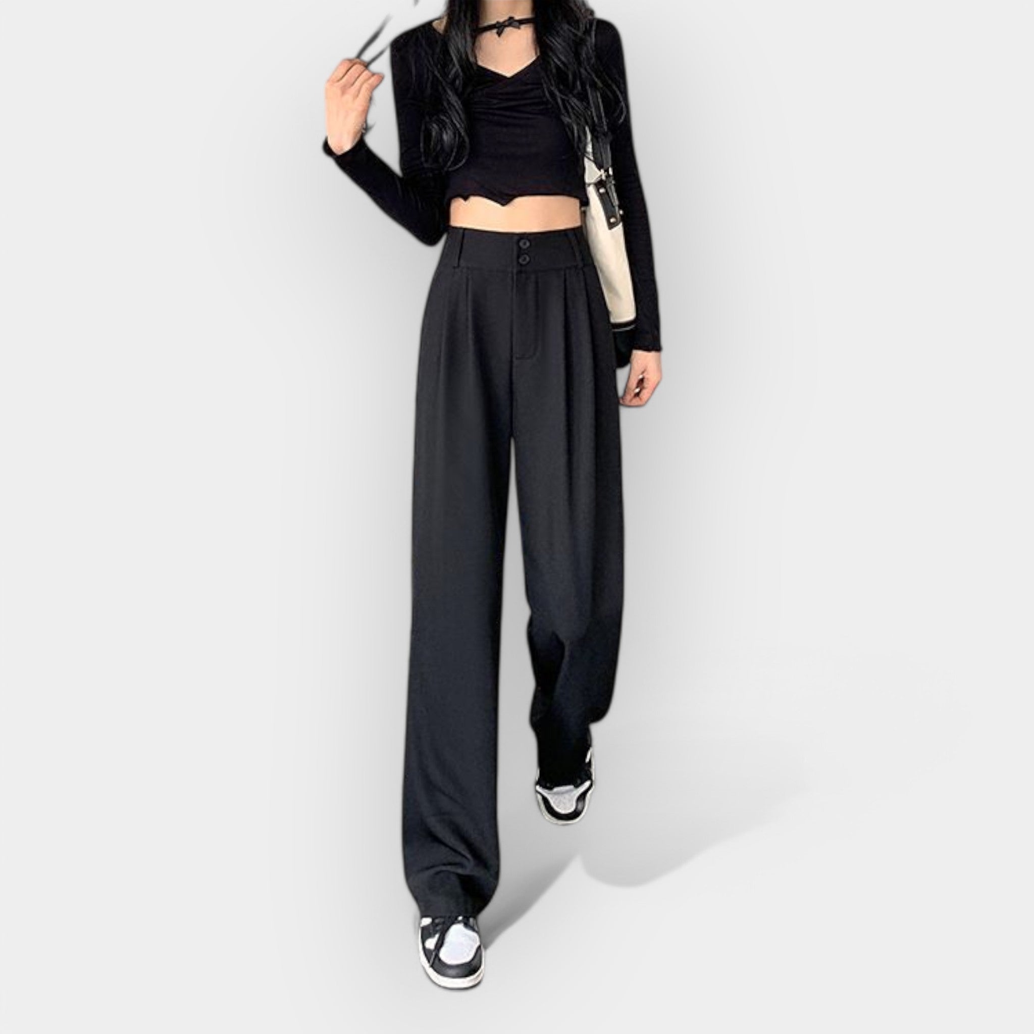Jade | Pantaloni largi stil korean Jade