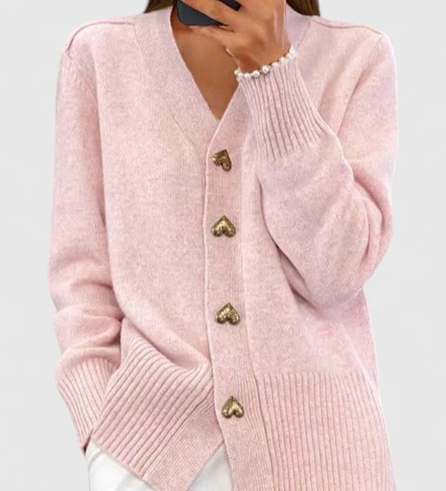 Sirje | Cardigan tricotat elegant cu nasturi Sirje