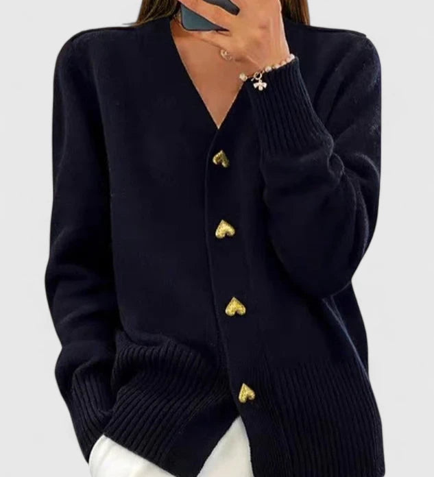 Sirje | Cardigan tricotat elegant cu nasturi Sirje