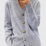 Sirje | Cardigan tricotat elegant cu nasturi Sirje