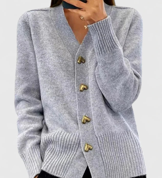 Sirje | Cardigan tricotat elegant cu nasturi Sirje