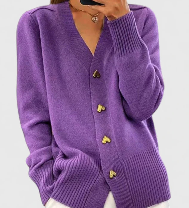 Sirje | Cardigan tricotat elegant cu nasturi Sirje